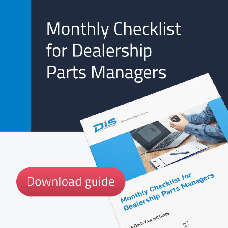 Daily, Weekly and Monthly Checklist for Dealership Parts Managers [Word